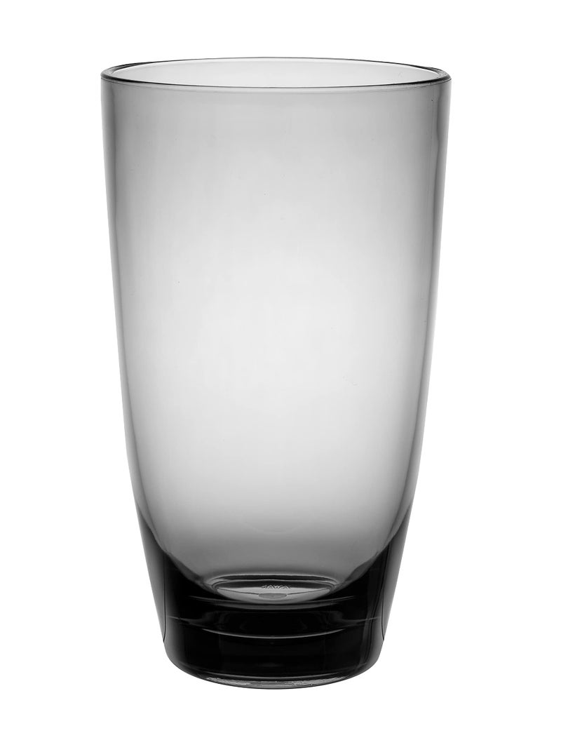 KLIFA ETON 208 oz Set of 6 Acrylic Highball Drinking Glasses Iced Tea Cups BPAFree Stackable Plastic Drinkware Dishwasher Safe GrayBlack