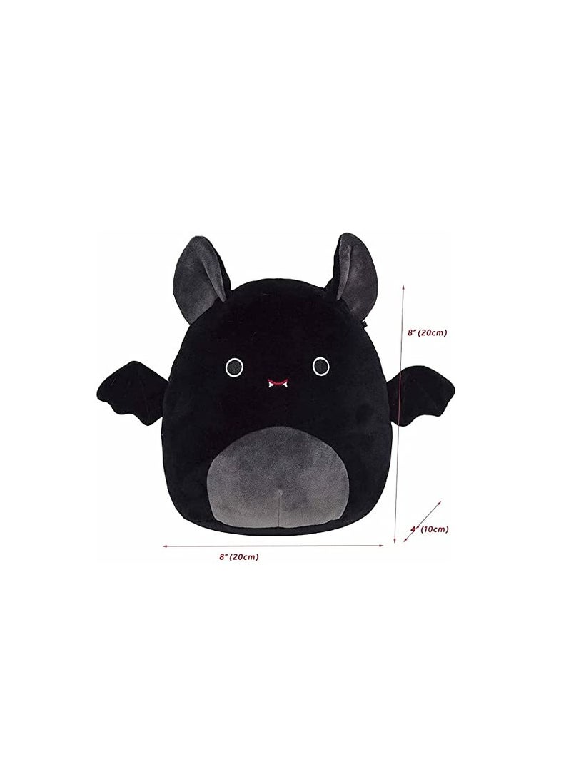 Excefore Plush Toy, Plush Bat Toy 8'' Cartoon Cotton Stuffed Animals Plush Doll, Cute Animal Bat-Shaped Stuffed Pillow Cushion, Cute Great Gift, Holiday Birthday Halloween Home Decoration (Black)  - Image 4