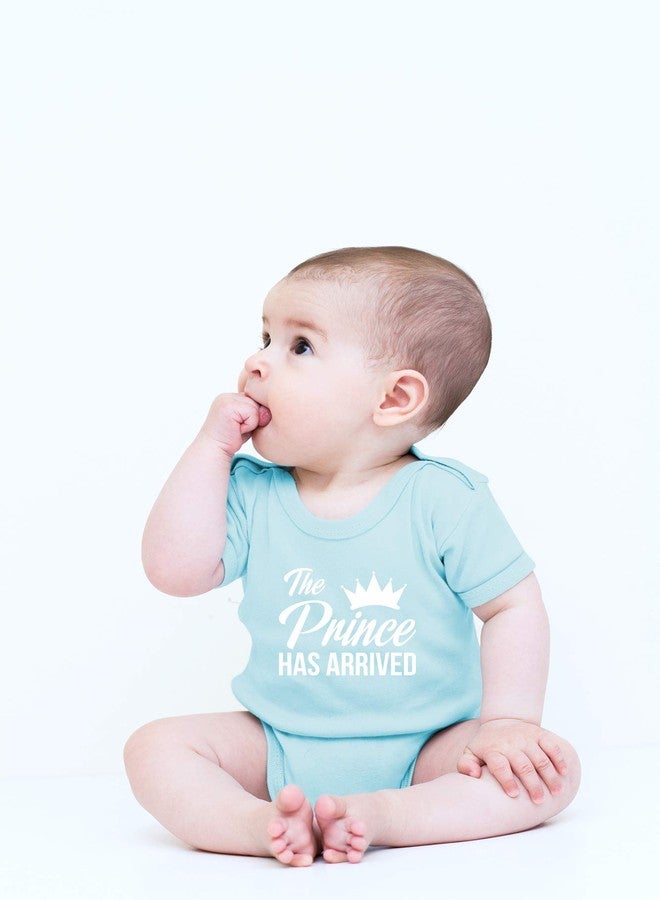CBTwear The Prince Has Arrived - Baby Clothes - Funny Newborn Bodysuit Outfits for Boys (Newborn, Light Blue) - Image 2