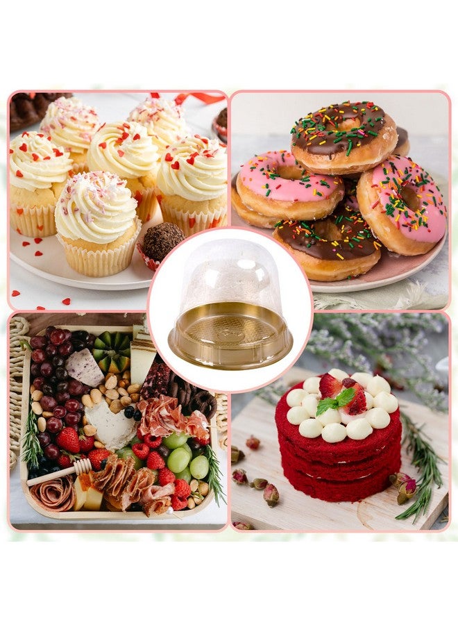 Whaline 100 Sets Disposable Individual Charcuterie Cup Set Clear Plastic Cupcake Container with Mini Wooden Spork Rope for Graduation Dessert Display Charcuterie Grazing Table Catered Event Wedding - Image 4