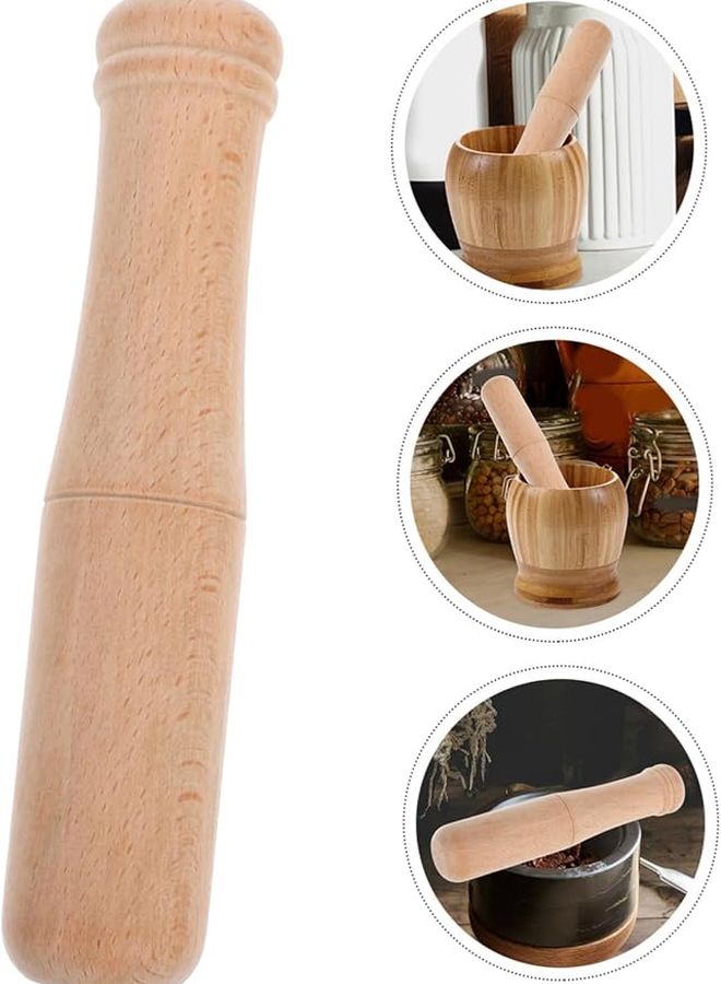 Wooden Garlic Masher Pestle And Grinder Kitchen Tool Artisan Pickle Stick - Image 3