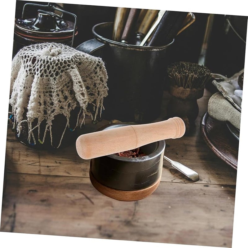 Wooden Garlic Masher Pestle And Grinder Kitchen Tool Artisan Pickle Stick - Image 2