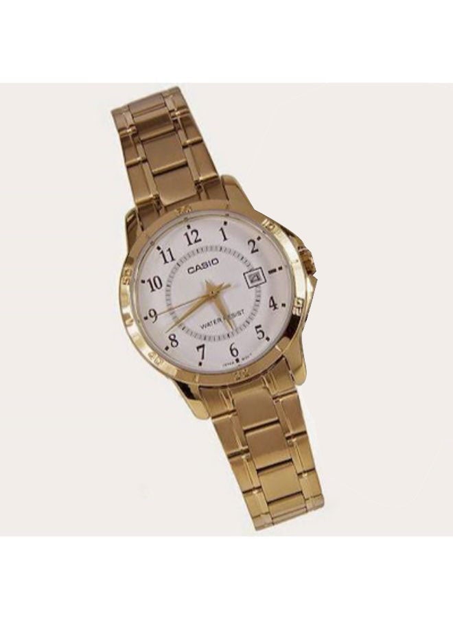 CASIO Women Women's Water Resistant Analog Watch LTP-V004G-9BUDF - 30 mm - Gold - Image 5