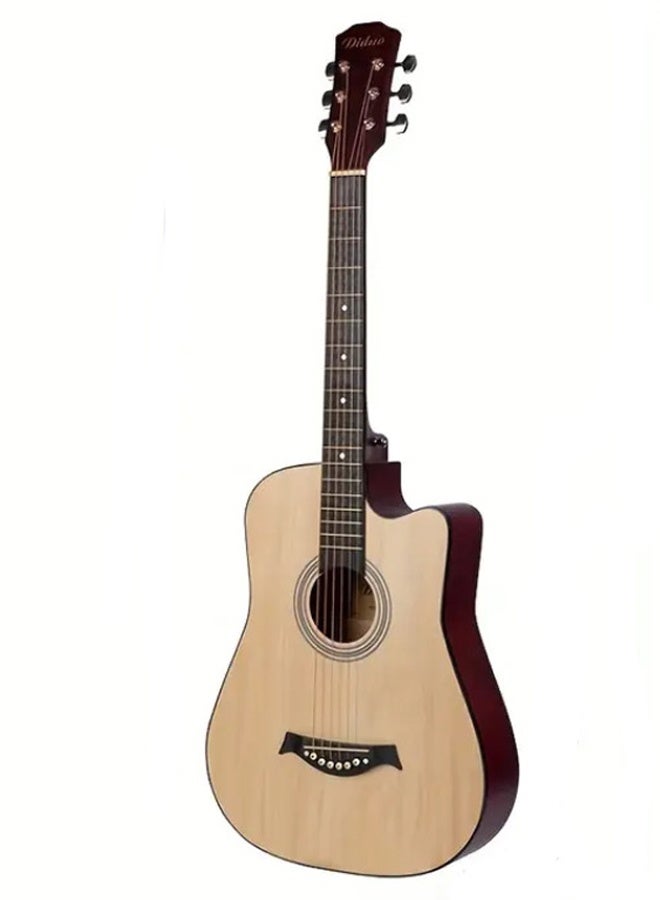 إيه جي دي 38 بوصة الغيتار الأصلي للمبتدئين الكبار المراهقين الحجم الكامل الغيتار باند جيج حقيبة ، موالف ، ظهرت ، سلسلة ، كابو ، حزام الكتف الأيمن . - Image 2