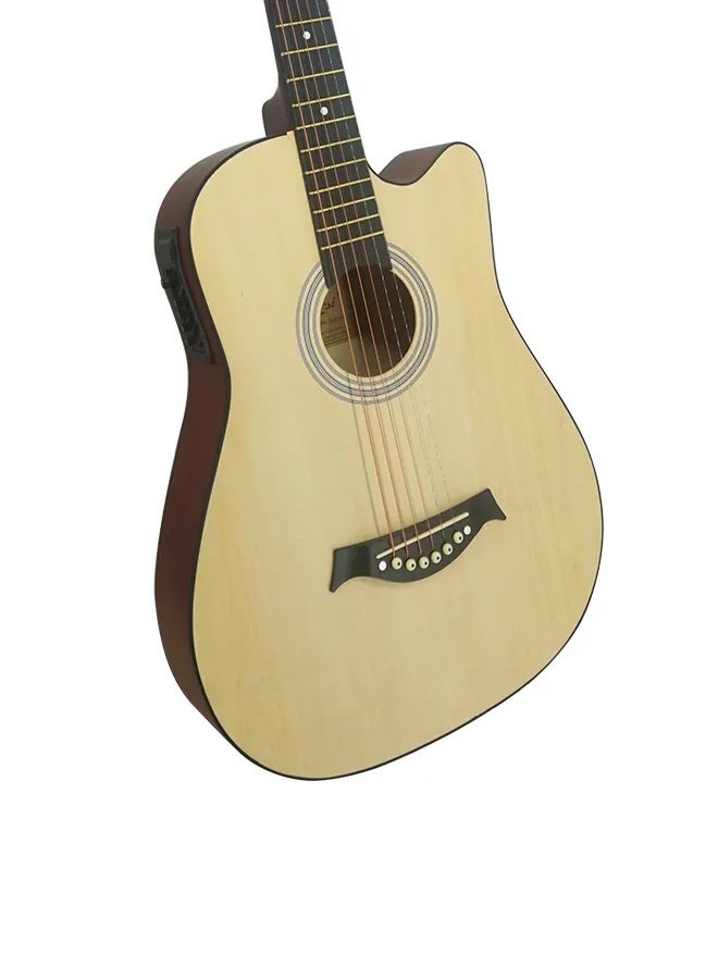 إيه جي دي 38 بوصة الغيتار الأصلي للمبتدئين الكبار المراهقين الحجم الكامل الغيتار باند جيج حقيبة ، موالف ، ظهرت ، سلسلة ، كابو ، حزام الكتف الأيمن . - Image 4