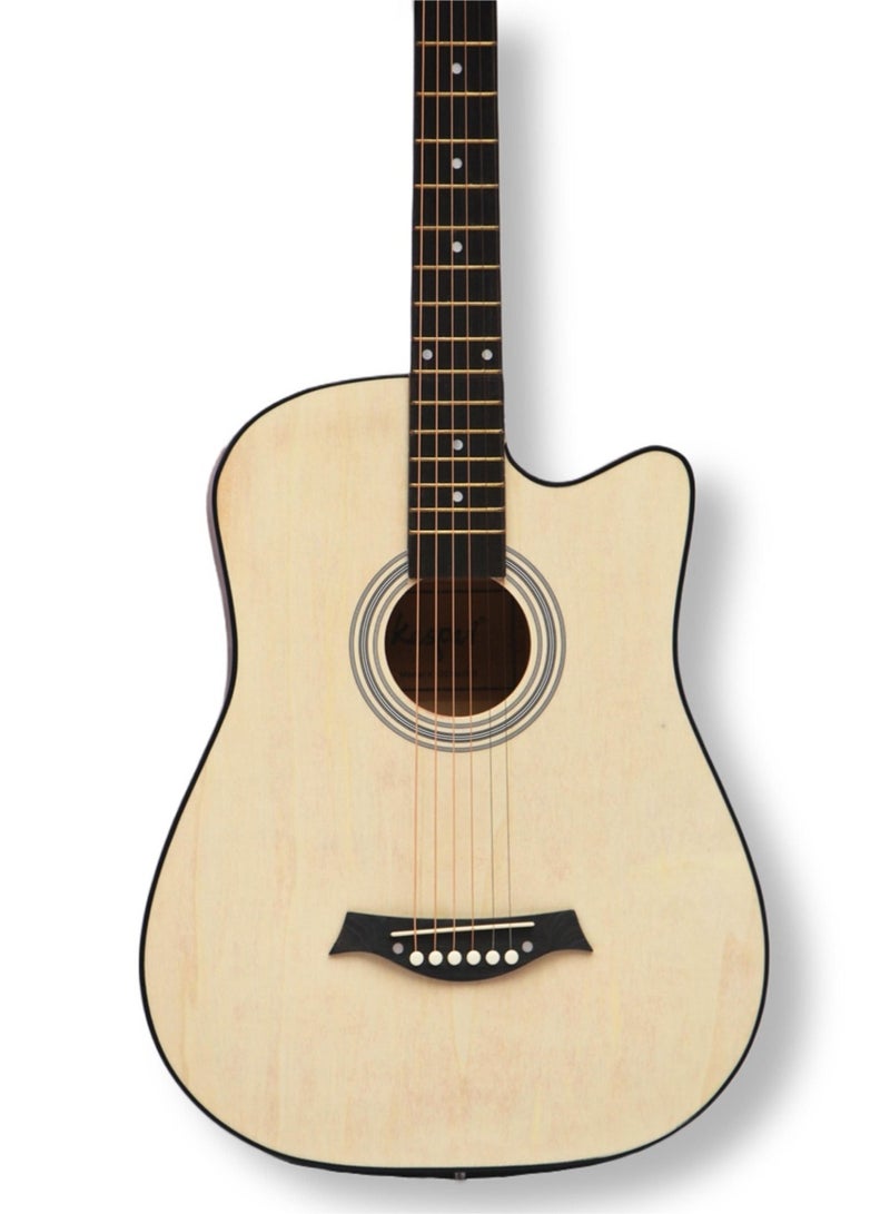 إيه جي دي 38 بوصة الغيتار الأصلي للمبتدئين الكبار المراهقين الحجم الكامل الغيتار باند جيج حقيبة ، موالف ، ظهرت ، سلسلة ، كابو ، حزام الكتف الأيمن . - Image 3