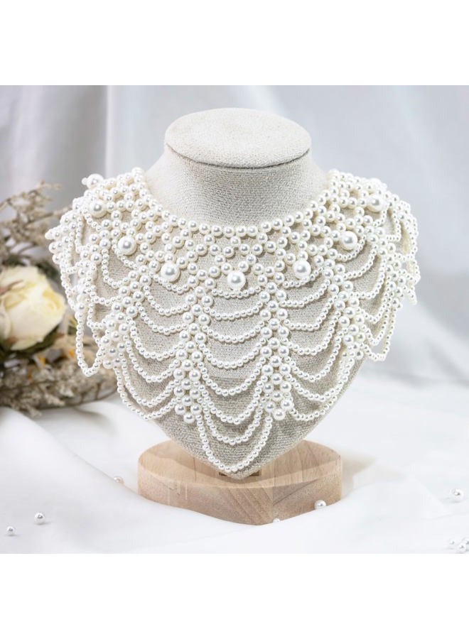 isiyu Pearl Choker Necklaces for Women Faux Pearl Necklaces Summer Layered Pearl Necklace Fashion Jewelry Gifts for Mom Jewelry for Women Gifts for Mom, Pearl, artificial pearls - Image 2