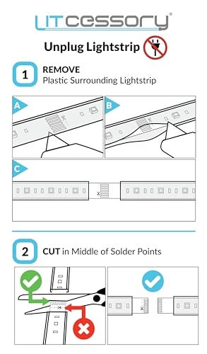 Litcessory 6-Pin to Cut-End Extension Connector for Philips Hue Lightstrip Plus (2in, 4 Pack, White - Standard 6-PIN V3) - Image 5