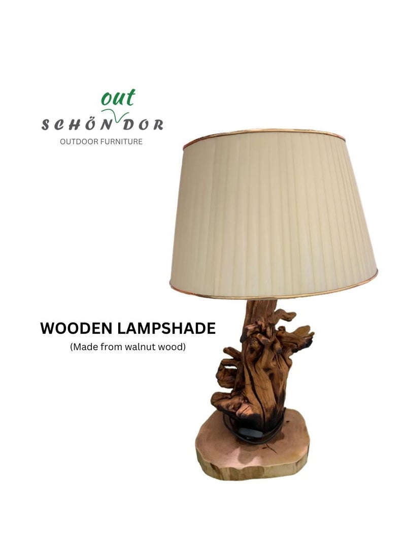 Schondor Furniture Wooden Lampshade | Made From Walnut Wood | Best For Living Room and Bed Room  - Image 1