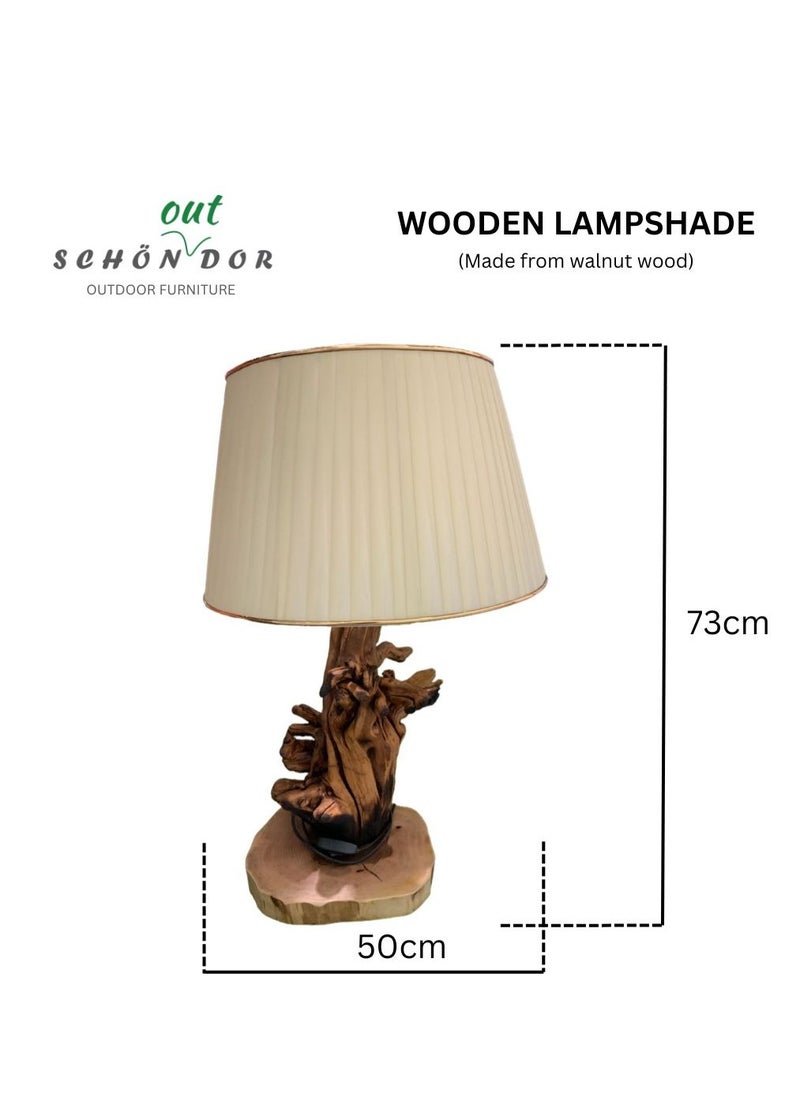 Schondor Furniture Wooden Lampshade | Made From Walnut Wood | Best For Living Room and Bed Room  - Image 2
