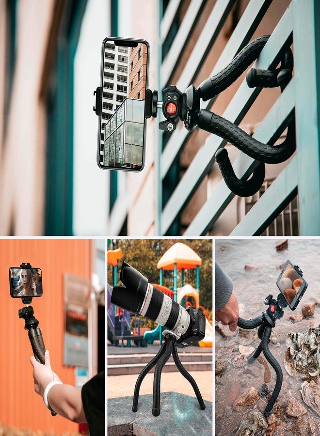 Fotopro RM-80 Flexible Tripod with Ball Head - Bendable Phone Stand for Travel Vlogging, Handheld Camera Mount, Compatible with Smartphones, Compact & Portable - Image 4