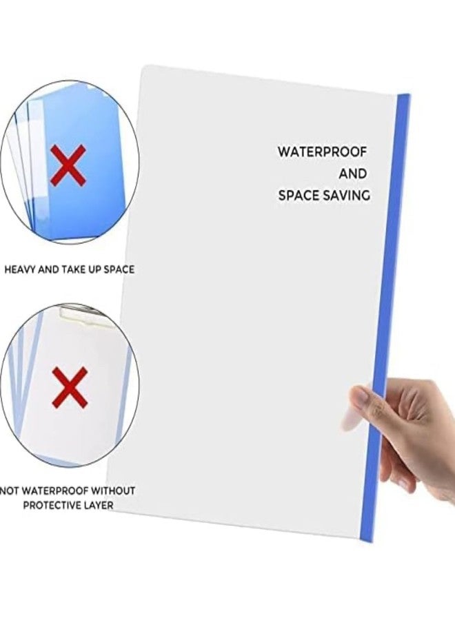 Red Champion Plastic Stick File A4 Size Transparent File Resume File Folder for Office School Collage Pack of 10 Picess Multicolored - Image 3