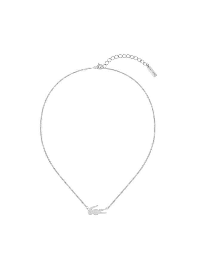 LACOSTE Crocodile Collection Necklace For Women In Stainless Steel With A Crocodile-Shaped Charm - 2040043 - Image 4