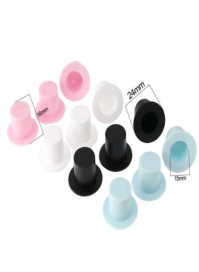 luzen 60Pcs Plastic Mini Top Hats Clown Magician Hats Miniature Top Hats DIY Christmas Decorative Hats Craft Accessories for Crafts DIY Christmas Decoration Party Supplies, 4 Colors - Image 2