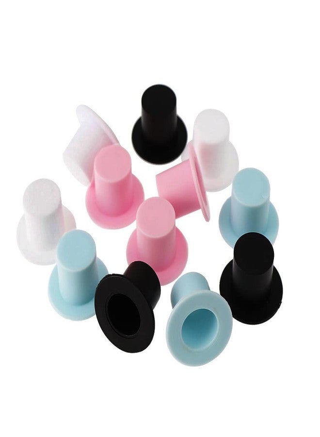 luzen 60Pcs Plastic Mini Top Hats Clown Magician Hats Miniature Top Hats DIY Christmas Decorative Hats Craft Accessories for Crafts DIY Christmas Decoration Party Supplies, 4 Colors - Image 1
