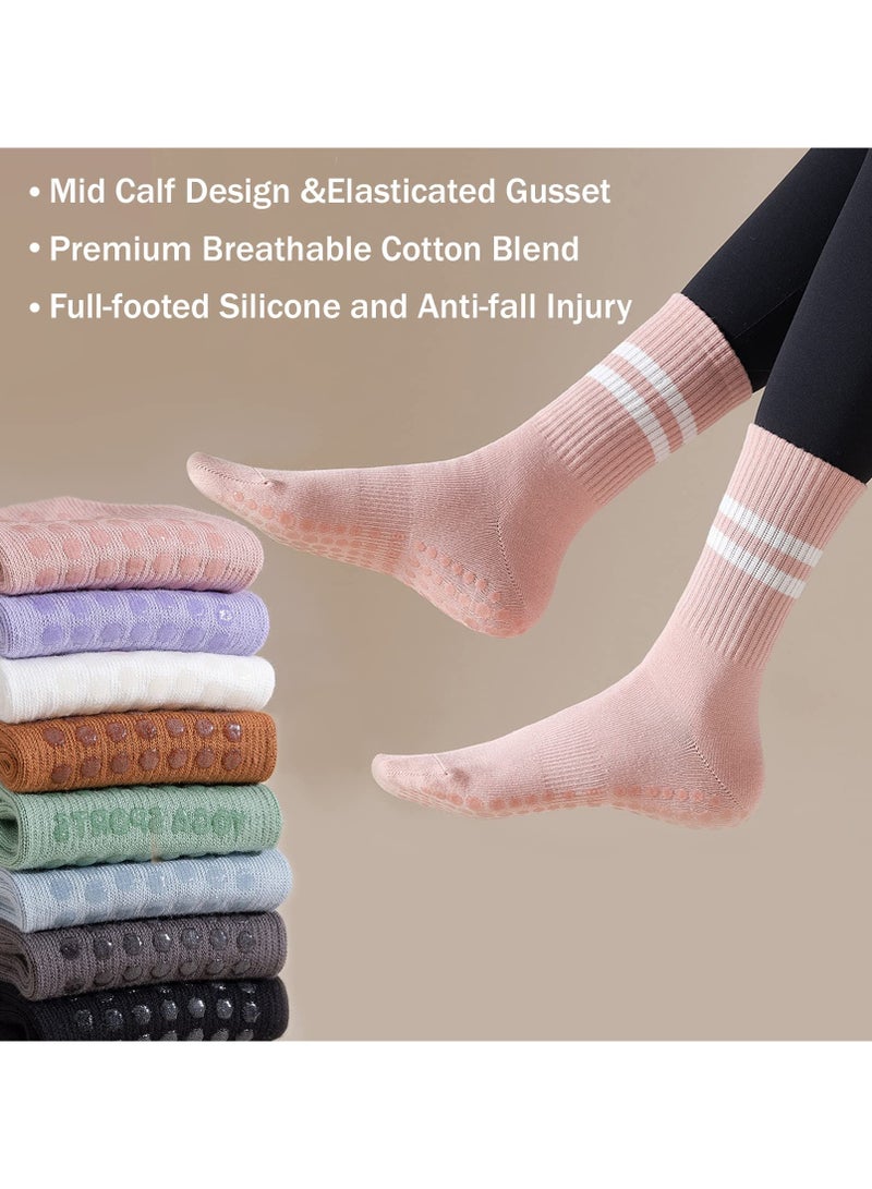 Yakiter 3 Pairs Yoga Socks For Women，Non Slip Socks Pilates Socks For Yoga,Pilates， Ballet, Dance（Pink，Black，White） - Image 3