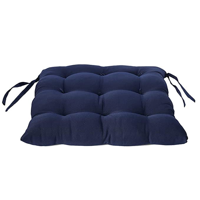 MITUL Microfiber Chair Cushion Seat Pad with Ties Use for Home Chair Bookstore Library Cafe Car Office 40X40cm 40x40 cm Blue 6 - Image 4