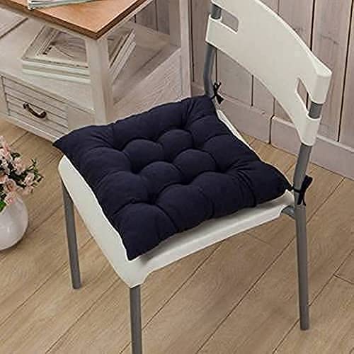 MITUL Microfiber Chair Cushion Seat Pad with Ties Use for Home Chair Bookstore Library Cafe Car Office 40X40cm 40x40 cm Blue 6 - Image 5
