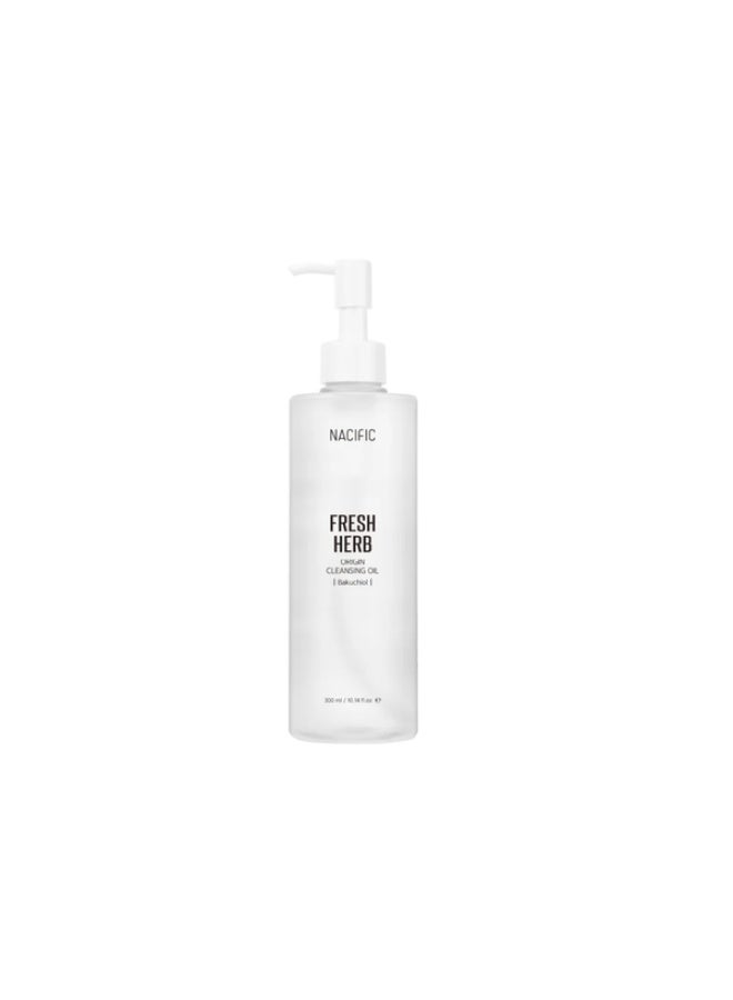 NACIFIC Fresh Herb Origin Cleansing Oil with Bakuchiol for Makeup Removal & Deep Cleansing - 300ml - Image 1