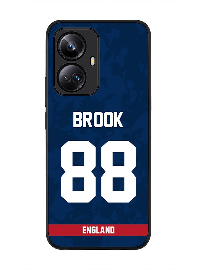 Stylizedd - Cover for Realme 10 Pro Plus 5G Case , Rugged Black Slim fit Flexible Thin Protective Phone Cases - Player Name - Harry Brook, Jersey Number- 88 - Image 1