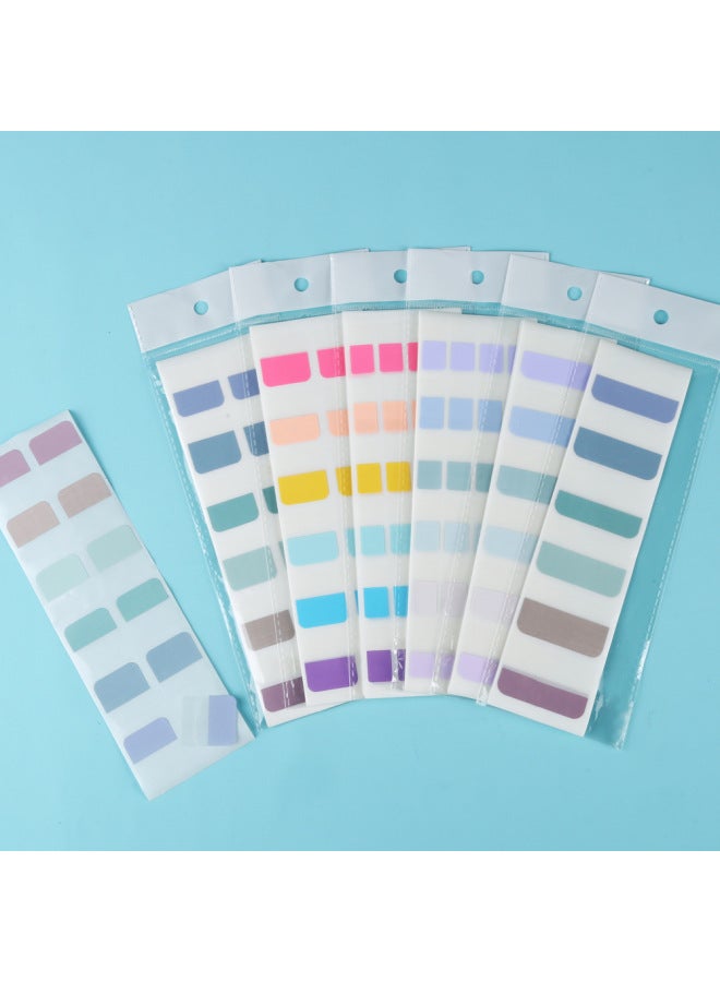 HELPS Morandi Lead Stickers Classified Writing Notes Stickers Color Fluorescent Stickers Bookmarks Transparent Post-it Notes Index Stickers - Image 4