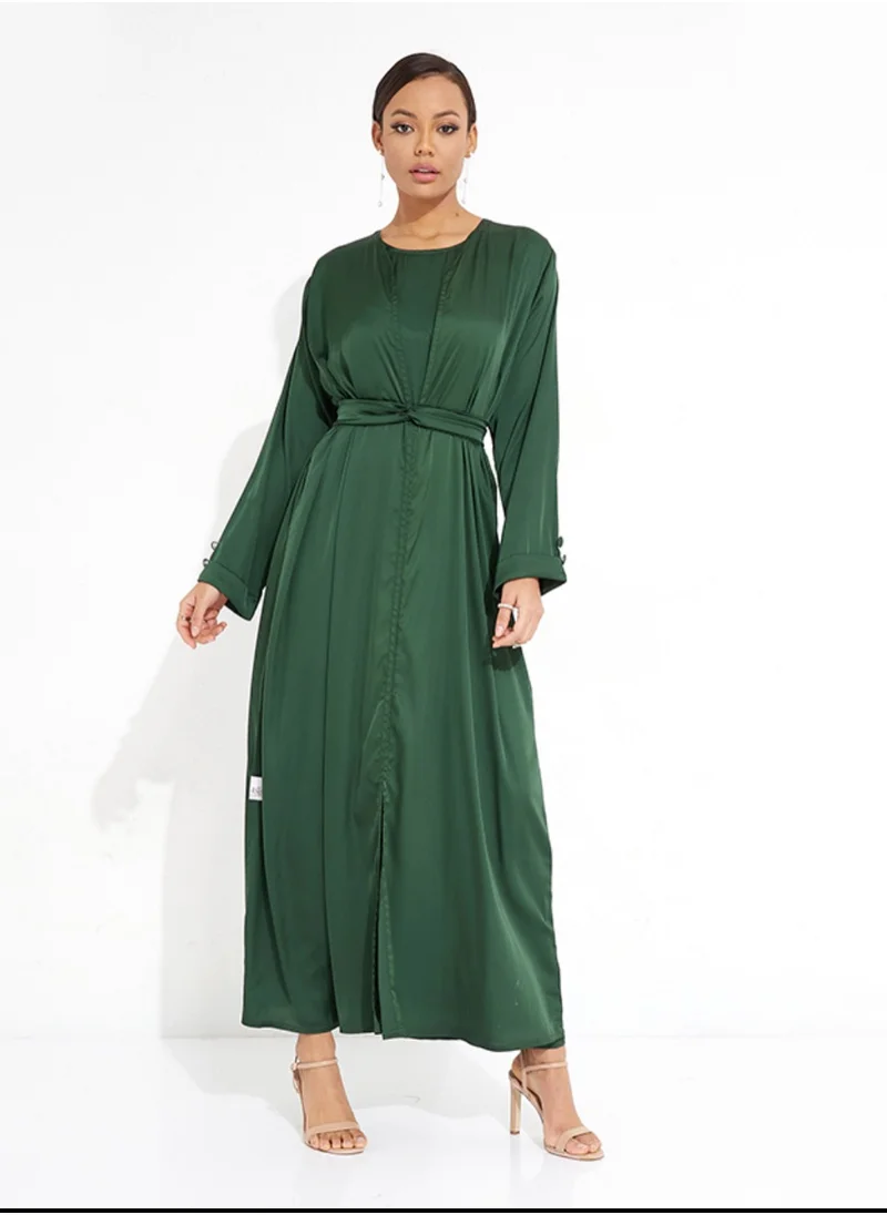 Rosette Abaya Bright Green Abaya