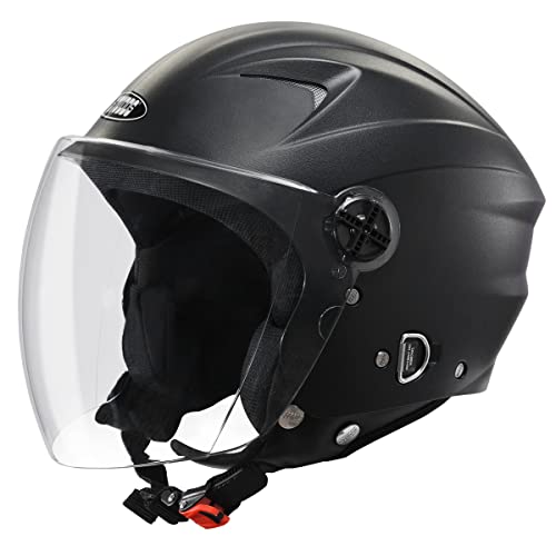 Studds Ray Helmet Open Face Helmet Black-XL, Motorcycling, X Large - Image 1