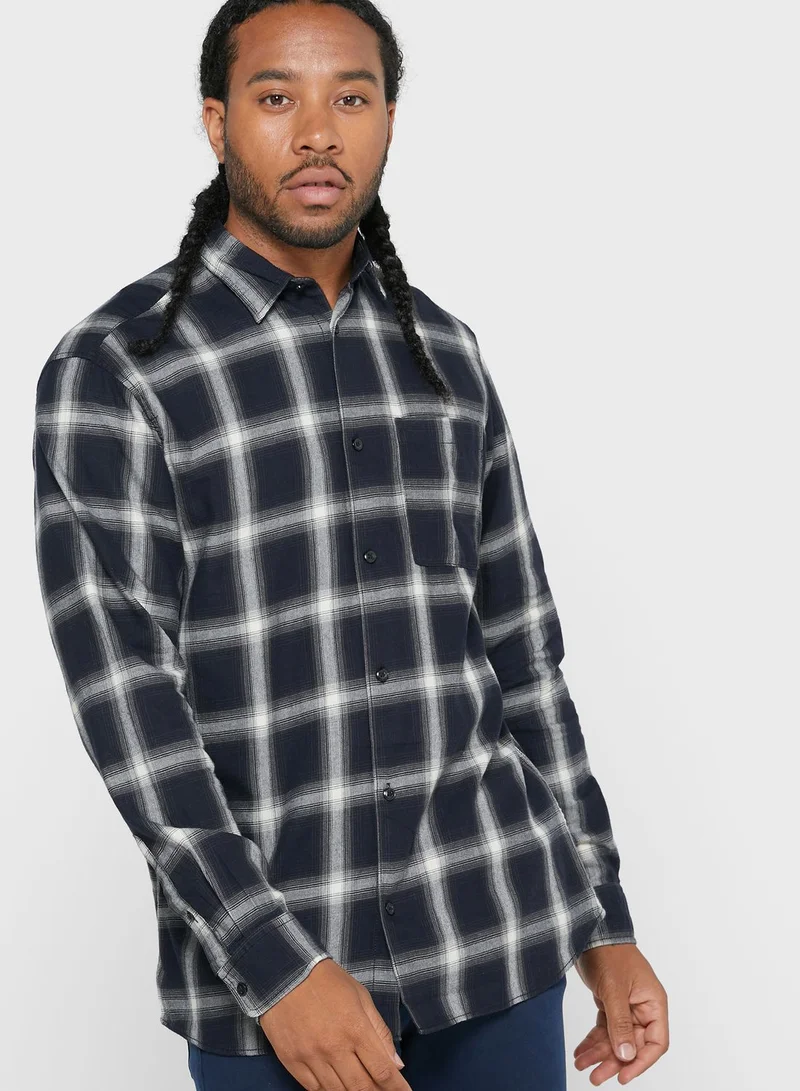 JACK & JONES Noir Relaxed Fit Checked Shirt
