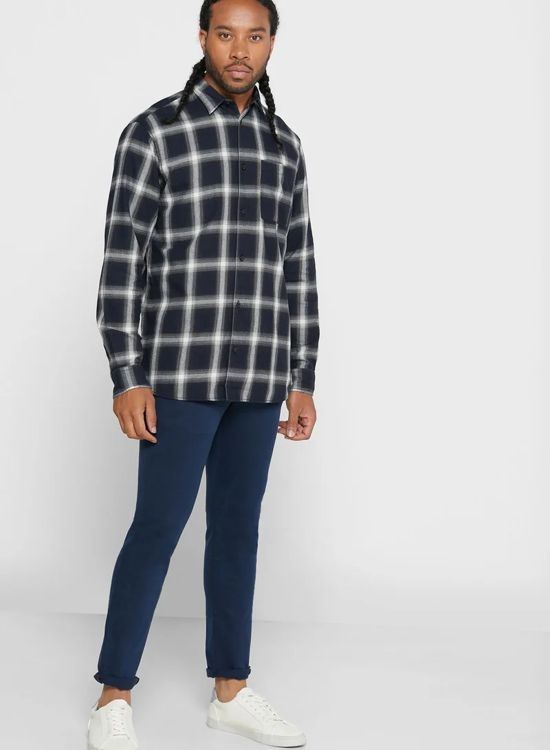 JACK & JONES Noir Relaxed Fit Checked Shirt