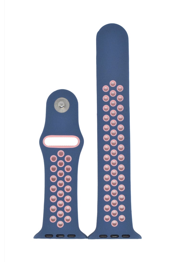 BORTONY Universal 42/44mm Silicone Replacement Watch Strap For Apple Series 7/6/5 - Image 1