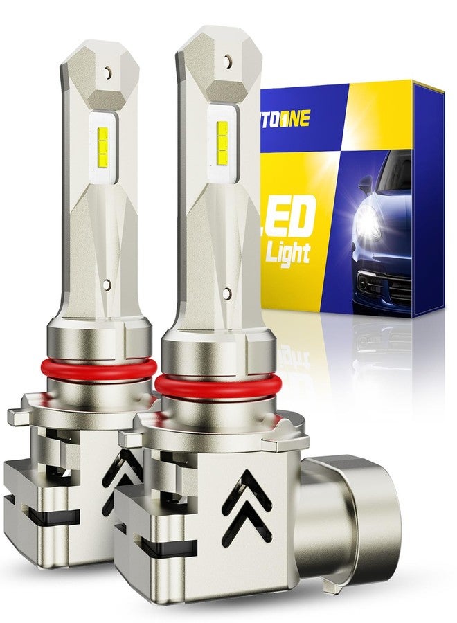 AUTOONE Upgraded 9005/HB3 LED Light Bulbs, 600% Ultra Brightness, 6500K Cool White 1:1 Halogen Size Replacement, 60000Hrs Long Service Life with Turbo Fan, Plug and Play, Fog Lamps, Pack of 2 - Image 1