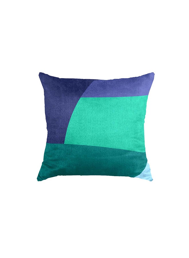 RIZARIES Super Soft Teal Mist Abstract Throw Cushion - Image 1