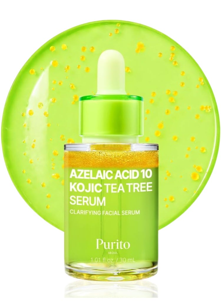 PURITO SEOUL Azelaic Acid 10 Kojic Tea Tree Serum – Korean Brightening Serum for Blemishes & Uneven Skin Tone - Image 1