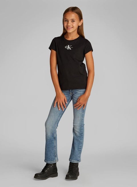 Kids 2 Pack Logo Detailed Slim T-Shirt