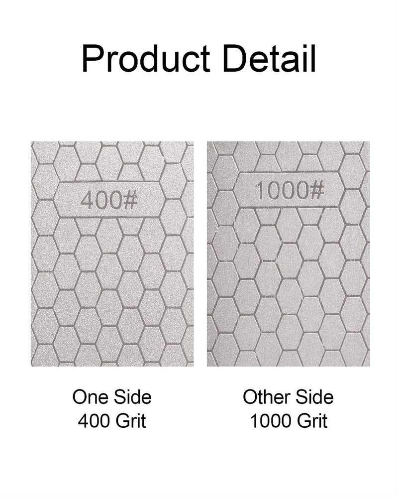 Diamond Sharpening Stone 2 Side Grit Diamond Plate Honing Stone 8-inch Hone Sharpener White(B) - Image 2