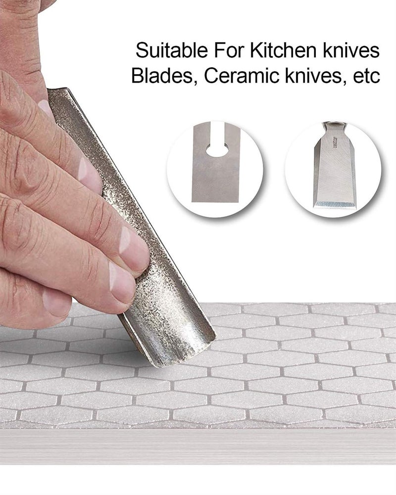 Diamond Sharpening Stone 2 Side Grit Diamond Plate Honing Stone 8-inch Hone Sharpener White(B) - Image 3