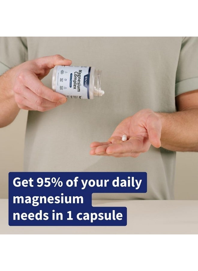 SNAP SUPPLEMENTS Snap Supplements 3-in-1 Magnesium Complex Supplement, Magnesium Bisglycinate, Oxide, Citrate, Triple Magnesium Complex, 60 Capsules  - Image 3