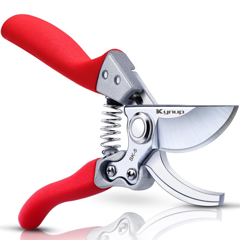 Kynup Pruning Shears, Gardening Scissors, Pruners for Gardening, Heavy Duty Garden Tools, Garden Grass Clippers Hand Hedge Shears, (Red) - Image 1