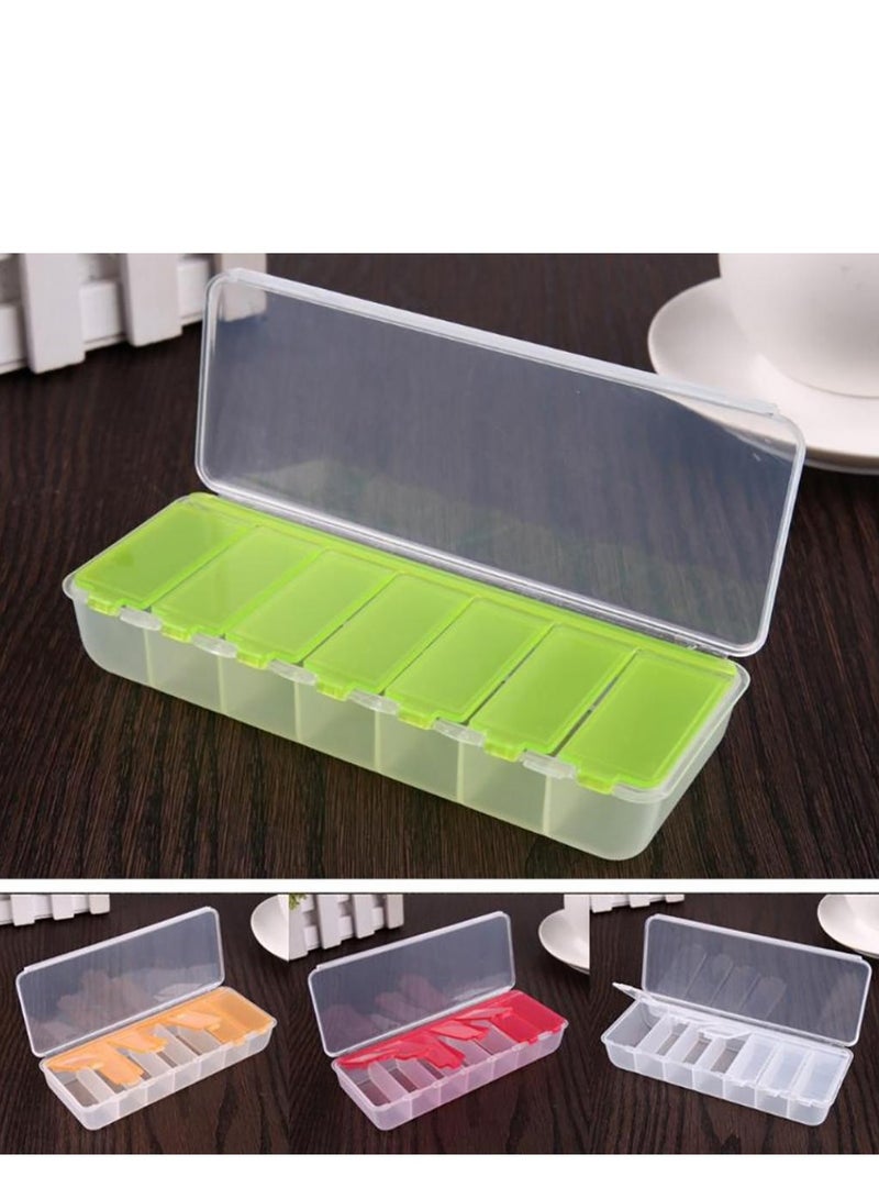 Bluelans Portable 7 Compartments Travel Pill Box - Image 2