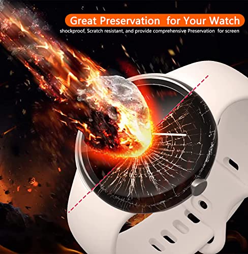 HASDON [2 Pack] Compatible with Google Pixel Watch 2(2023) / Pixel Watch Case with Tempered Glass Screen Protector, Matte Full Coverage Protective Cover Bumper - Image 2
