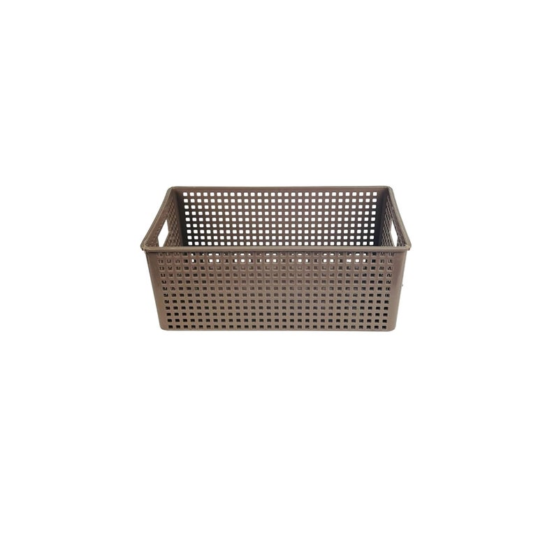 Go Hooked Go Hooked Multipurpose Plastic Storage Basket for Cosmetics Office Fruit Vegetable Bathroom Stationary | Small Fruit Tray Storage Basket Brown  - Image 5