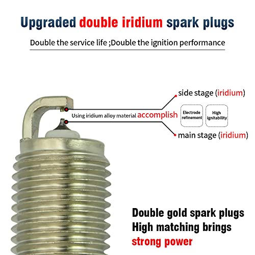 CNPAPC 2Pcs CNPAPC Iridium IX Spark Plugs DCPR7EIX #3144#6046#97637 for 1999-2016 Harley Davidson Twin Cam Fiat 500 2012-2017 1.4L L4 Chevy Spark 2013-2015 1.2L L4 Engine - Image 3