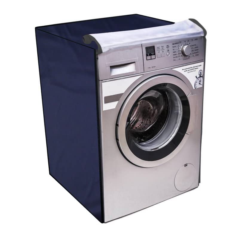 Nitasha Front load Waterproof Washing machine cover Compatible for Samsung 8 kg 5 Star Fully Automatic (Eco Bubble Technology, WW80TA046AE/TL) (Blue Colour) - Image 2