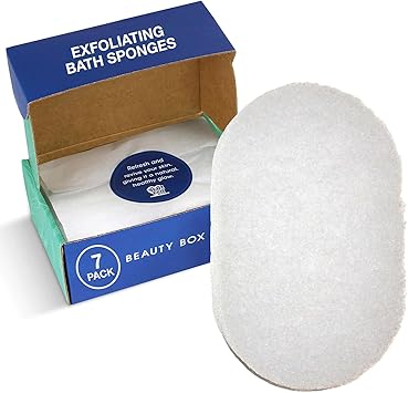 HartFelt Body Exfoliation Beauty Box with Body Scrub Super Soft Exfoliating Bath Sponge Set Gentle Skin Exfoliator Dead Skin Remover Shower Sponges for Women Men Shower Scrubber Gift Box 7pk - Image 1