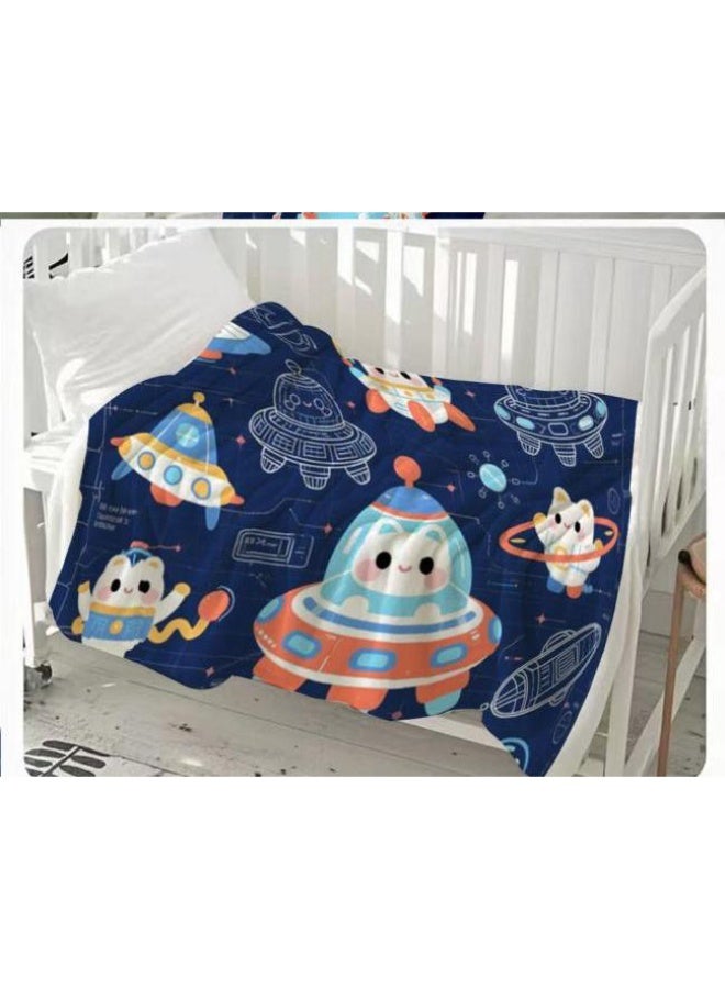 عام بطانية رقيقة من الفانيلا الكرتونية للأطفال والرضع (دافئة ومريحة، ومناسبة للنوم والألعاب) 70 سم * 100 سم - Image 2