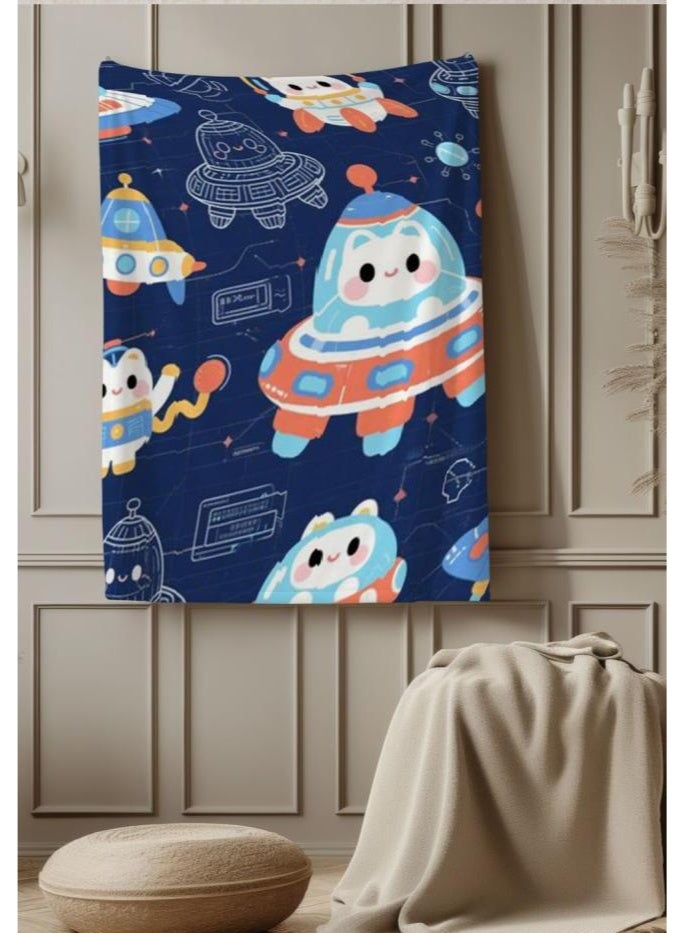 عام بطانية رقيقة من الفانيلا الكرتونية للأطفال والرضع (دافئة ومريحة، ومناسبة للنوم والألعاب) 70 سم * 100 سم - Image 1