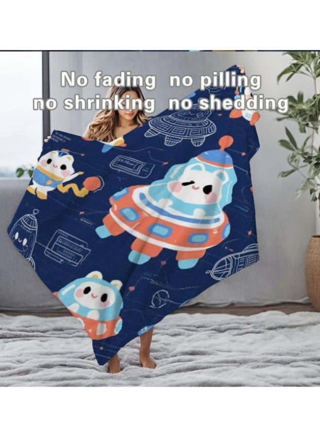 عام بطانية رقيقة من الفانيلا الكرتونية للأطفال والرضع (دافئة ومريحة، ومناسبة للنوم والألعاب) 70 سم * 100 سم - Image 4