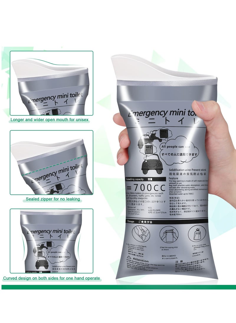EHOME Disposable Urine Bags, 700ML Large Capacity Camping Pee Bags, Unisex Portable Urinals Vomit Bags for Travel Urinal Toilet Traffic Jam Emergency Toilet Bee Bag for Men Women Kids Patient(12 Pack) - Image 4