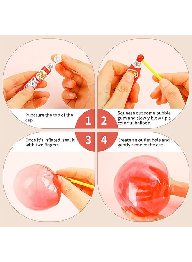 12pcs Blow Molded Plastic Bubble Toy Large Size Bubble Balloon for School Party Birthday Gifts' Rainbow Bubble Gum - Ideal for Nostalgic Bubble Blow Games, Birthday Party Game Props - Image 3