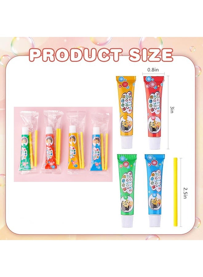 12pcs Blow Molded Plastic Bubble Toy Large Size Bubble Balloon for School Party Birthday Gifts' Rainbow Bubble Gum - Ideal for Nostalgic Bubble Blow Games, Birthday Party Game Props - Image 2